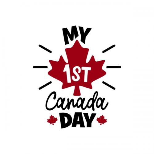 My First Canada Day Cuttable Design Apex Embroidery Designs, Monogram